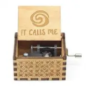 Music Box It Calls Me Wood Music Box, Hand Crank Engraved Vintage Wooden Gift