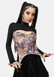 [ZEMETA] Mystic Corset Long Sleeve Top