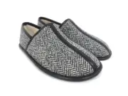 RALPH LAUREN RRL Brown Shearling Harris Tweed Herringbone Camp Slipper 10D NIB