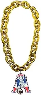 Aminco New England Patriots NFL Throwback Fan Chain, Gold