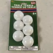 All Star Sports 6-Piece Table Tennis Ball Set Ping Pong Balls Free shipping