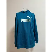 在飛比找蝦皮購物優惠-二手衣物．PUMA 休閒LOGO保暖刷毛連帽T恤 XL
