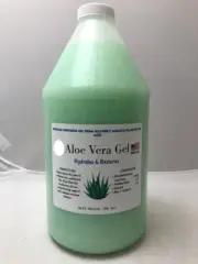 Green Aloe Vera Gel For Body After Sunburn Hydrate Relief Half Gallon 64 oz Seal