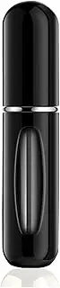 The Miss Chic Portable Perfume Atomiser Spray Bottle - Leak-Proof Mini Travel Bottle for Men & Women, Aluminum, Easy to Refill, No Leakage, Perfect for Purse, Pocket, and Handbag (Black)