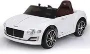 Kahuna Licensed Bentley Kids Ride On Electric Car with Remote Control Cover Storage Bag - White