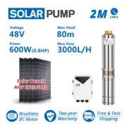 3” DC Deep Well Solar Water Pump 48V 600W Bore Hole Submersible MPPT Controller
