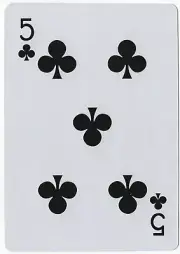 Jumbo Giant Playing Card 5 Five of Clubs Junk Smash Journal Scrapbook Crafts