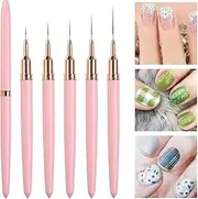 Liner Brush | Ultra-Fine Detail Brush 5 - Size 7 9 11 15 25mm Professional Nail Design Brushes for Lines Dotting Drawing, UV Gel Polish Painting Buniq