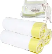 60 Pieces/3 Rolls 94 x 45 cm Cat Litter Box Bags with Drawstrings, Cat Litter Tray Bag, Self-Cleaning Cat Litter Box Bag, 10 kg Load Capacity, Carry Handle, Bin Liners, Durable Tear-Resistant Cat