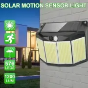 2pcs LED Solar Powered Wall Lights PIR Motion Sensor Garden Security Lamps IP65