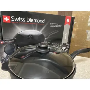 瑞士原裝 Swiss Diamond XD 瑞仕鑽石鍋 28CM圓形深煎鍋