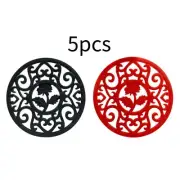 5x Silicone Trivet Mat Multipurpose Kitchen Trivet for Dining Table Home Bar