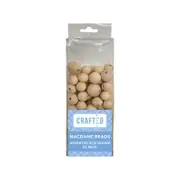 Crafted Assorted Round Macrame Beads - 82 Pack