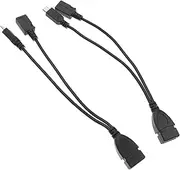 OTG Converter for USB USB Adapter Black 2 Pieces Simple Design Versatile for Flash Drive Keyboard