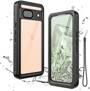 Miimall Cases for Google Pixel 8a Case Waterproof,[Waterproof Design & Full Body Shockproof][All-inclusive Protection] Built-in Screen Protector Anti Collision Waterproof Case for Pixel 8a Phone,Black