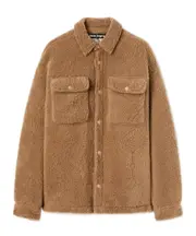 Palm Angels Bear In Mind Logo Embroidered Shirt Jacket IT52,IT50 Brown