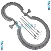 Reusable Lone Star Veterinary Retractor Ring 10 Hooks Set Surgical Retractors