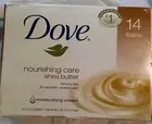 Dove Nourishing Care Shea Butter Moisturizing Cream Beauty Bar Soap Pack Of 14