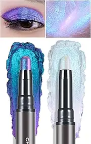 CHARMACY Multichrome 2 in 1 Cream Eyeshadow Stick, Waterproof Eye Brightener Highlighter Stick Makeup, High Pigmented, Smudge-Proof, Vegan & Cruelty-Free (#904)