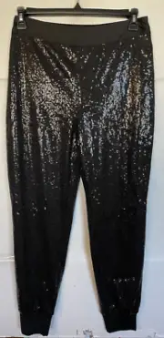 ALLSAINTS Soraya High-rise Relaxed Sequin Pants In Black WOMENS SIZE US 8 NEW