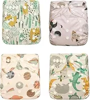 Miracic TN-DAPC Diaper Cover, Set of 4, Stylish, Baby, Boys, Girls, B Type, One Size
