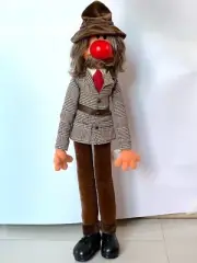 1975 Vintage "Monsieur Nez Rouge" 22 inches Red Nose Clown Sekiguchi Japan RARE