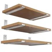 6 Pack Shelf Brackets Floating 10 Inch Stainless Steel Heavy Duty Hidden