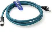 Eonvic M12 Ethernet Cable 8 Pin A Code Female to RJ45 Cat-7e Network High Flex Waterproof Cable Industrial Ethernet Automation Profibus Application (2M)