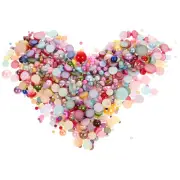 1 Bag Half Round DIY Pearl Flatback Pearl Headdress Flatback Pearl Phone Case