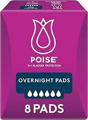 [Poise] Pads For Bladder Leaks Overnight 8 Count