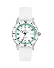 Zodiac Compression Diver Automatic White Rubber Watch, 40mm