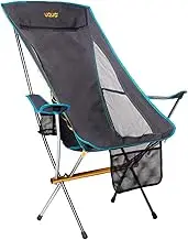 Uquip Infinity Lounger Camping Chair, Lightweight Foldable Folding Chair with 120 kg Load Capacity, Compact Folding Chair Made of Aluminium, Portable Outdoor Chair for Camping, Hiking, Cycling Tours