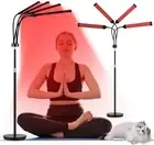 Hottoerak Floor Red Light Lamp 180LEDs Adjustable Height 7 Gooseneck Infared