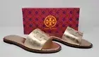 Tory Burch Ines Rose Gold Leather Slide Sandals Size 7.5