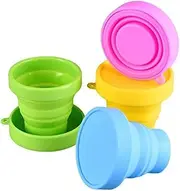 Guissi Silicone Collapsible Travel Cup - 170ml, Folding, BPA Free, 4 Count (Pack of 1), Modern, 4 Colors, Outdoor Activities, Travel, Camping, Hiking