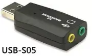 USB 2.0 Sound Adapter, Supports 5.1 Channel, 3-D 150859