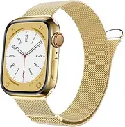 [BCMCBV] For Apple Watch Band Series 9, Ultra 2, SE, Ultra 8 7 6 5 4 3 2 1 38mm 40mm 41mm 42mm 44mm 45mm 49mm Women And Men, Stainless Steel Mesh Loop Magnetic Clasp Replacement