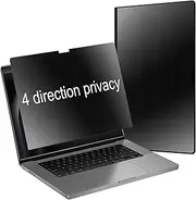 BWEDXEZ 360 Degree Matte Privacy Screen Protector for MacBook Pro 14 inch (M3, M2, M1, Pro, Max, 2021-2023) Anti-Glare Anti-Spy 4 Sides Anti-Peeping Soft Film