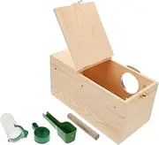 WEKAMOS 1 Set Parrot Nesting Box Cockatiel House Cage Parakeet Bird Cage Bird Cages for Parakeets Nesting Boxes Parakeet House for Cage Birdhouses Birds Nest Cockatiel Nest Beige Wooden
