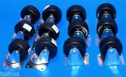 48pc 2" Caster Wheels 24 Swivel with Top Plate and Bearings 24 Fixed Hard Rubber