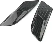 PLKGMLNO 1 Pair Car Exterior Decoration Car Hood Stickers Black Side Air Intake Flow Vent Cover Decorative Car-Styling(Carbon Grain)