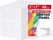 Canvas Boards for Painting 48 Pack Inch Painting Canvas Panels, 100% Cotton 5x7