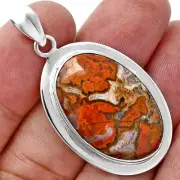 Premium Quality Rosetta Picture Jasper 925 Silver Pendant Jewelry P-1076