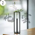 日式簡約鐵藝花插花器【化雲】透明玻璃試管花瓶水培容器客廳家居創意擺件