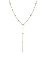 Meira T 14K White & Yellow Gold Diamond Bezel Lariat Necklace, 18