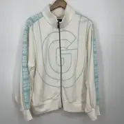UGG RTW Reverie Track Jacket Women's Size L White Full Zip Collared New NWT