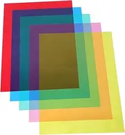 ROMISBABA 5pcs Translucent Gelatin Light Filter Color Gels Flash Gels Color Film Light Filters for Photography Colored Overlays Color Filters for Lights Correction Gel