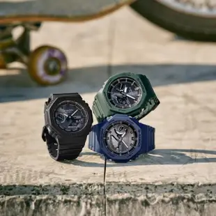 【CASIO 卡西歐】G-SHOCK 八角形碳纖維核心防護 太陽能手錶(GA-B2100-3A)