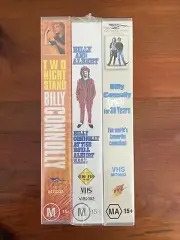 New Billy Connolly x 3 VHS Erect for 30 Years, Billy and Albert, Two Night Stand