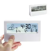 Digital Alarm Clock Desktop Clock with Temperature Humidity Alarm Clock